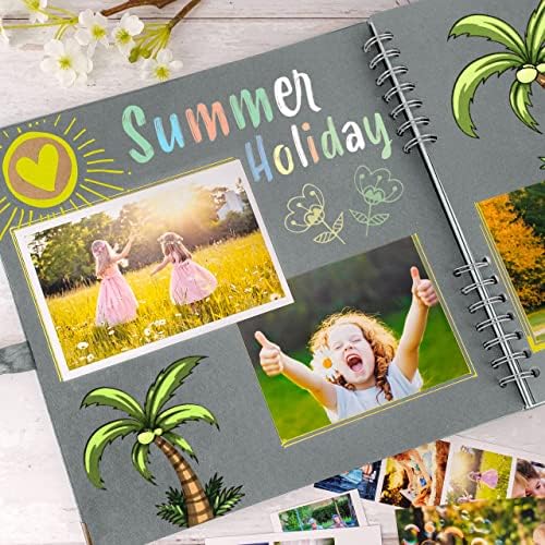 Bstorify Square Scrapbook Photo Albums 80 Pages (11 x 11 Inch) Grey | Hardcover with Thick 200 GSM Kraft Paper, Ideal for Your Scrapbooking Albums, Art & Craft Projects (Grey, 11 x 11 Inch)