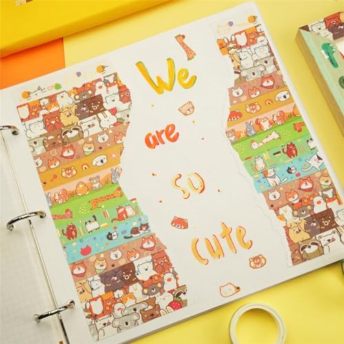 20 Rolls Cute Animals Washi Tape Set