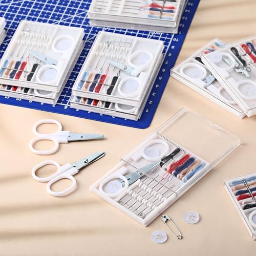 Knitgrip 72 Boxes Travel Sewing Kit Mini Sewing Kits Bulk Portable Pocket Sewings Supplies Accessories DIY with Needle Thread Buttons Scissors for Adults Teen Beginner Mom Grandma Women Gifts