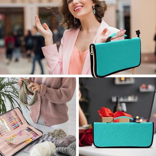 MYBAGZING Knitting Needles & Crochet Hook Case - Empty (up to 14 Inches) - Knitting & Crochet Accessories Organizer
