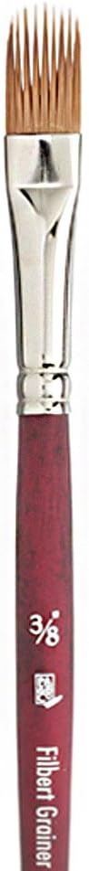 Princeton Velvetouch, Series 3950, Paint Brush for Acrylic, Oil and Watercolor, Filbert Grainer, 3/8 Inch