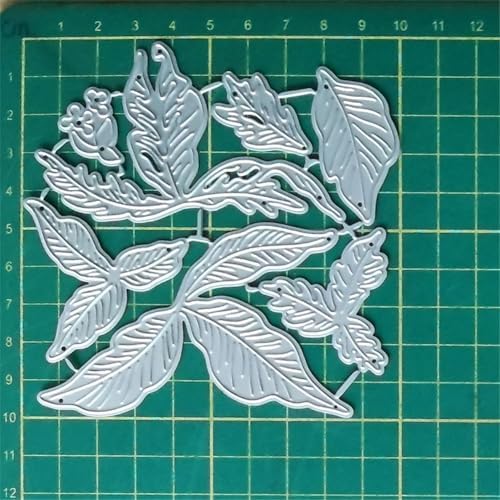 Cutting Dies Metal Stencils Scrapbooking Tools DIY Embossing Template for Paper Card Making Album Arts Crafts Supplies (Christmas Flower-10x10cm)