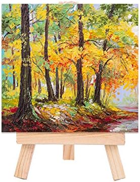 Outus 12 Pack 3 x 3 Inch Mini Canvas Boards Cotton Painting Panels