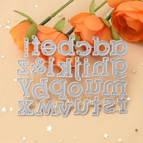 Lapoo Words Cutting Die for Scrapbooking - Durable, Cut Stencils for DIY Scrapbook Photo Album Decorative Paper Card, Card Making Supplies Party Wedding Decorations (Letter 4.3 x 3.2 in)