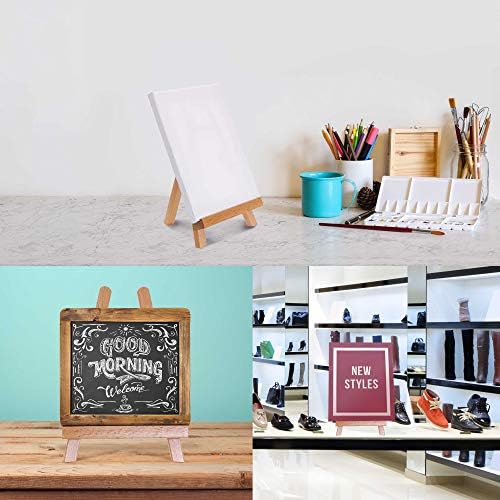 U.S. Art Supply 10.5" Small Wooden Tabletop Easel for Painting, 6-Pack