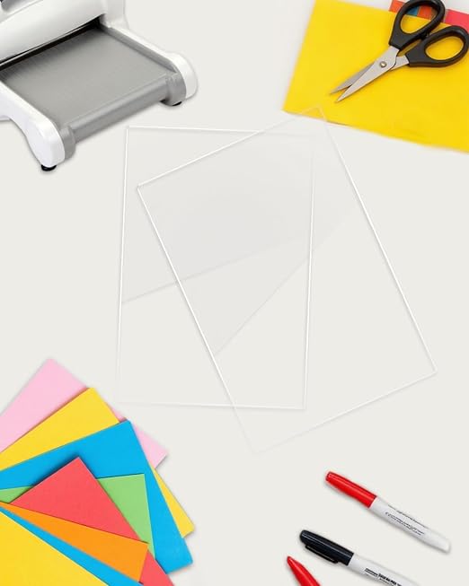 UCEC 2 Pack Standard Cutting Pads for Die Cutting Machine Clear Plates DIY | Cutting Pad Base Plates 8.75 x 6 Inch for Scrapbooking, Card Making, Paper Crafts & Die Cutting, 222 x 152 x 3mm, 2 Pack