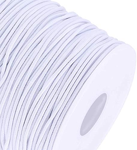 Senkary 1.5 mm Elastic String Cord Stretchy Bracelet String Beading Thread for Jewelry Making and Bracelet Making, 109 Yards, White