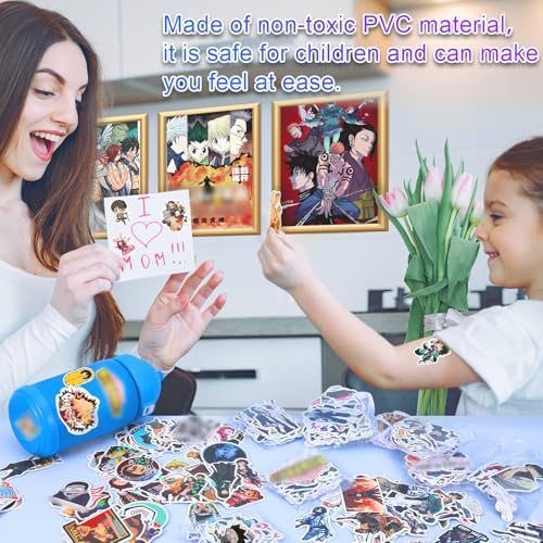 Arme Anime Stickers Pack, Waterproof Stickers for Water Bottles 600PCS | Anime Stickers for adults, Kids, Car, Teens, Cute Anime Vinyl Stickers Decals for Party, Birthday, UV Resist, Pre-cut