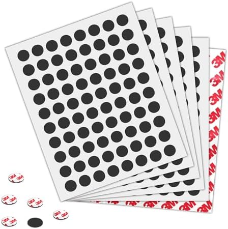 Small Round Magnets 1/2" with Adheisve Backing for Super Tiny Parts of Arts and Crafts Pieces (Peel&Stick Sticky Dots 480 Circles)