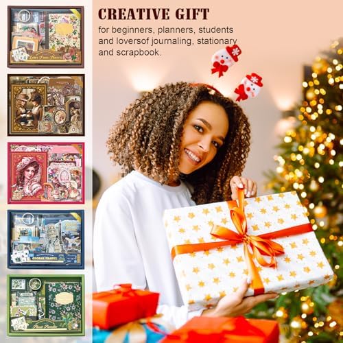 Scrapbook Supplies Kit, Cottagecore Aesthetic Junk Journal Scrapbook Kit