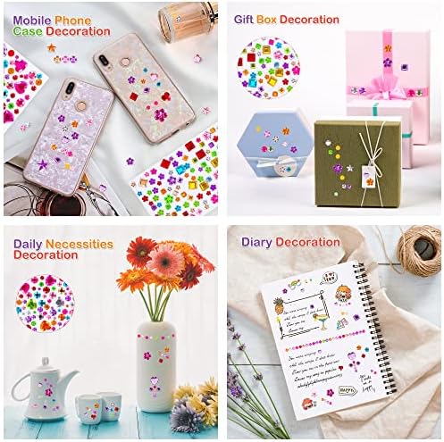 880pcs Gem Stickers Rhinestones for Crafts - Self Adhesive Jewels Stickers, Acrylic Gems DIY Craft Decorative Diamond Small Stickers for Kids