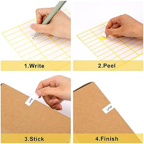 1980 Pcs Blank File Folder Labels 0.5x1.75 Inch Writable Name Tag Stickers White Name Filing Envelopes Label Stickers Small Address Labels for Office Document File Classification