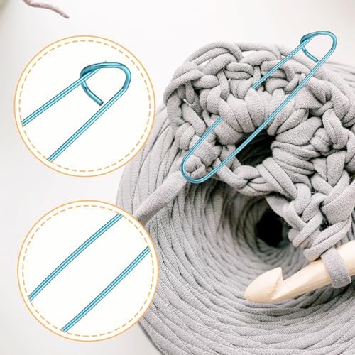 18 Pcs Knitting Stitch Holders, Yarn Stitch Holder Stitch Holders for Knitting Cable Needles Colorful Aluminum Crochet Stitch Holders Markers for Sewing Crocheting Supplies Tools Accessories