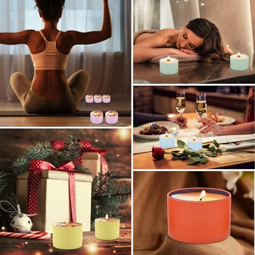 24-Pack 4oz Candle Tins with Lids, Metal Candle Jars for Candle Making, Empty Containers Vessels Bulk for Small Business & Beginners DIY Storage -Multicolor