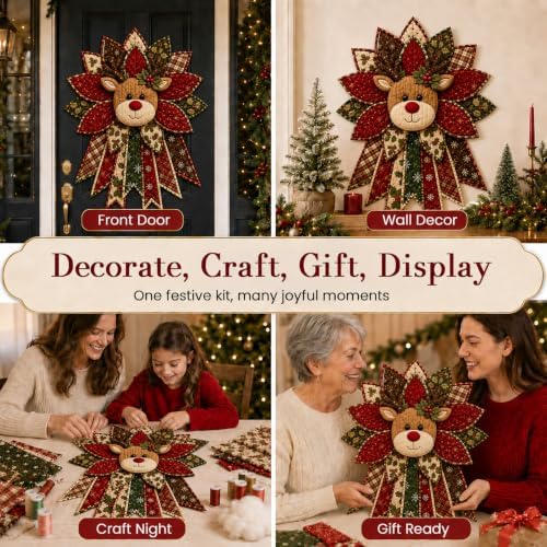 Daily Partner Quilted Christmas Door Hanging DIY Sewing Kit (C)