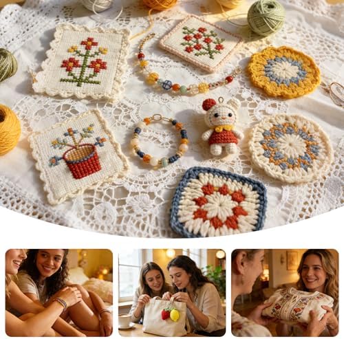 Soft 1500Y 15 Pearl Balls Cardinal Size 8 Rainbow Colors for Crochet Hardanger Cross Stitch Needlepoint Hand Embroidery