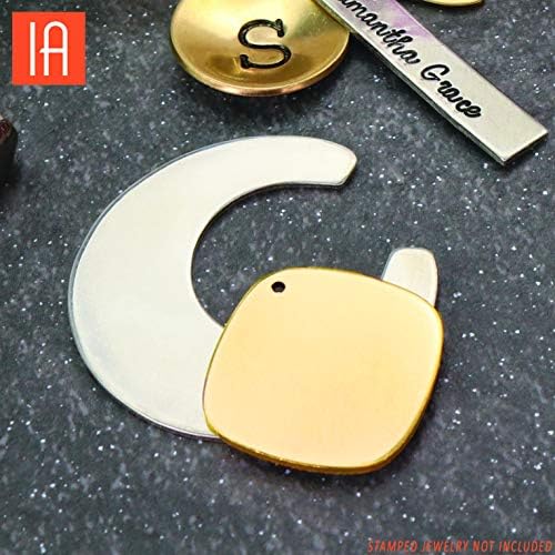 ImpressArt - Premium Metal Stamping Blanks for Metal Stamping and Jewelry Making (24 Pack) (3/4" Round Square, Brass)