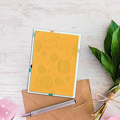 Circular Spots Plastic Embossing Folders for Card Making Pattern Background Scrapbooking Plastic Template Photo Album Card Paper Handmade DIY Craft Decoration Template Molds