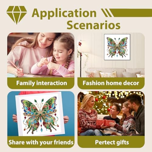 Butterfly Diamond Art Kits for Adults Special Shape Diamond Painting