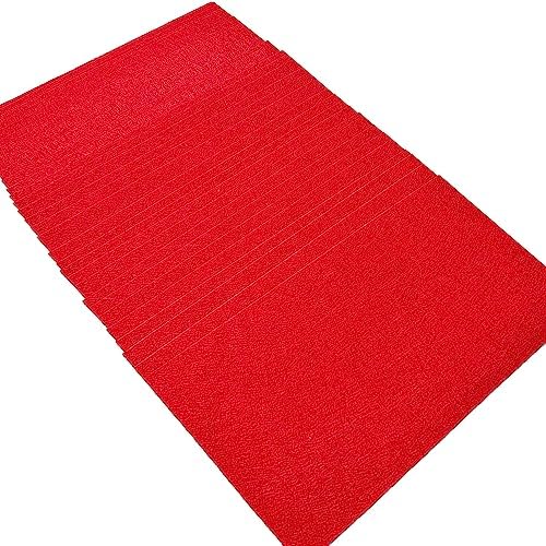 Jtnohx Self Adhesive Felt Sheets Adhesive Backed Felt Fabric Red 33Pcs