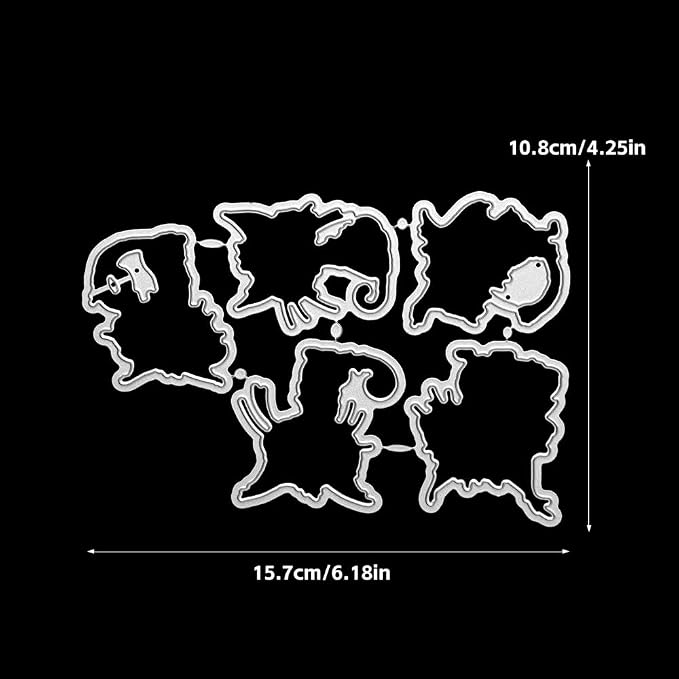 Clear Stamps and Metal Cutting Dies Set for Card Making Scrapbooking, DIY Craft Stamps and Dies Kit for Journaling, Albums, Greeting Cards, Holiday Cards, Birthday, Christmas (YX1995)