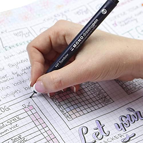 Tombow 66403 MONO Drawing Pen, 3-Pack. Create Precise, Detailed Drawings with Three Tip Sizes – 01, 03 and 05