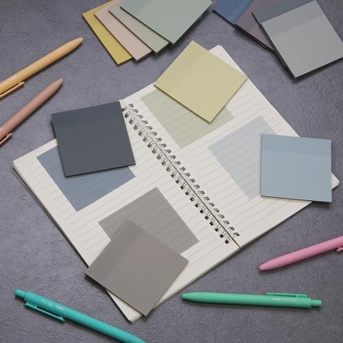 Mr. Pen- Transparent Sticky Notes, 3" x 3", 12 Pads, 600 Sheets | See Through Self-Adhesive Notes for Bible Journaling and Studying, Water-Resistant, Easy to Peel, Clean Removal