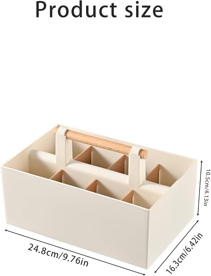 Buqoo Desk Organizer with 8 Compartments for Office Supplies