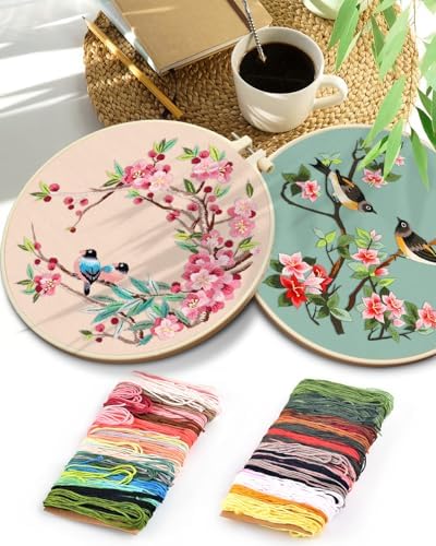 TINDTOP Embroidery Kit for Adult, Owl Embroidery Kit for Beginners