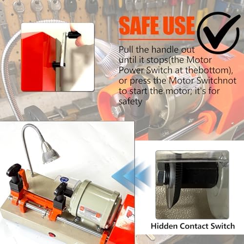 Cutter Cutting Machine 110V, Metal Cutting Machine for Hardware Stores, Brass Motor Metal Cutter with Polishing Brush & Fine Needle Guide