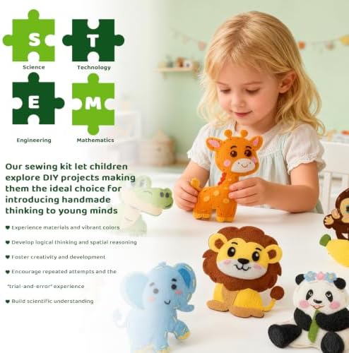 powerful xishan Sewing Kit for Kids, Animal Felt Craft for Kids Ages 5-8