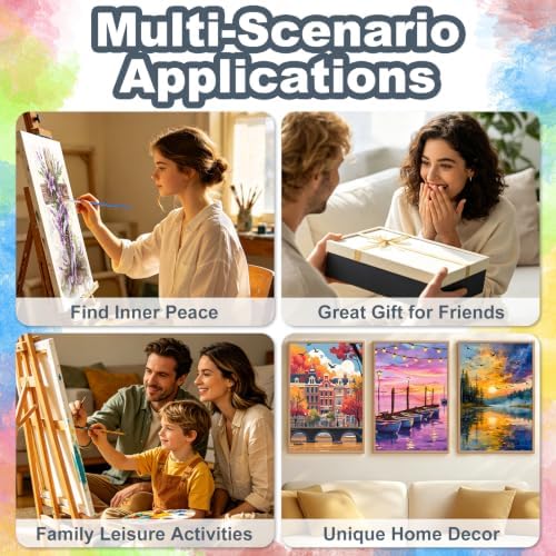 Kalonyth Cross Framed Paint by Numbers Kit for Adults Beginner 8x12 inch