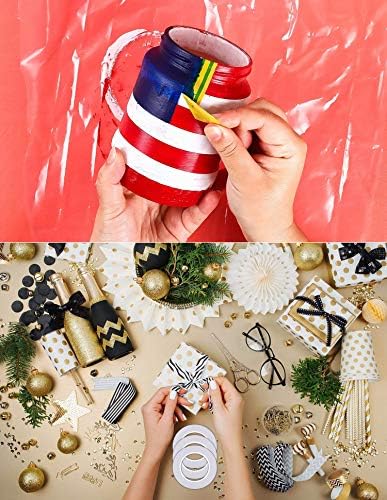 cridoz Double Sided Adhesive Tape, 9 Rolls Double-Side Craft Tape for Card Making, Scrapbooking, DIY Crafts and Office School Stationery Supplies (1/4 Inch, 25 Yards Per Rool) (Pack of 2)