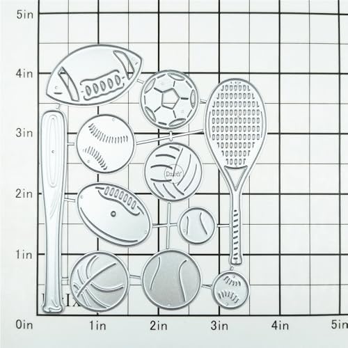 Sports Tennis Basketball Football Metal Cutting Dies for Card Making