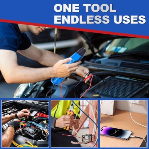 350W Mini Heat Gun Kit, 300PCS 10-26 AWG Waterproof Solder Seal Wire Connectors & 3:1 Shrink Tube Kit, Portable Hot Air Gun with 2-Temp Max 752°F (400°C) for Automotive, Marine, Wiring Repair