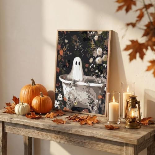 Halloween Paint by Numbers Kit for Adults,Paint by Number-Ghost 12x16 in