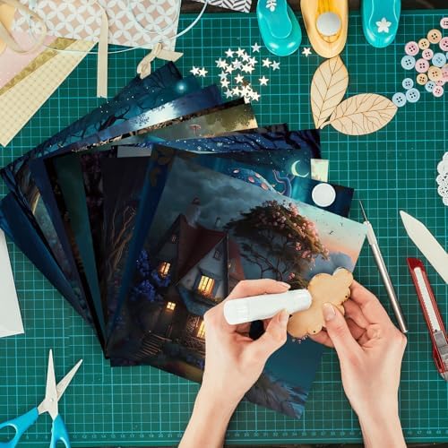 Scrapbook Paper, 24 Sheets 6"×6" 160gsm Single-Sided Patterned Cardstock