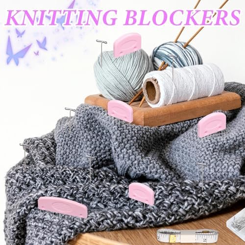 120 Pcs Knit Blocking Combs and Pins Set for Blocking Knitting Crochet