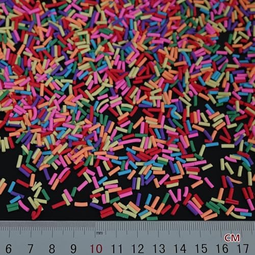 LIKETURE Fake Sprinkles 110G Non-edible Polymer Clay Sprinkles Fake Candy Sprinkles Slime Sprinkles Faux Sprinkles for Resin Slime Add Ins Plastic Sprinkle Nail Art Shaker Card Filler (Yellow)