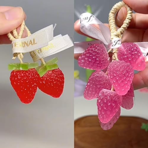 4pcs Small Strawberry Grape Soaps Mold Soap Making Kit for Soap Making Gift (Without Soaps)