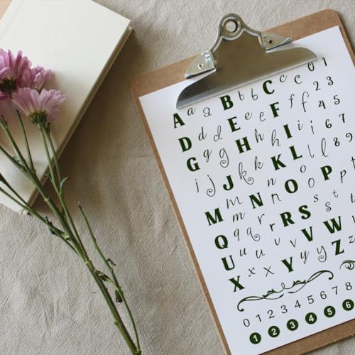 PH PandaHall 26 Alphabet Letter Clear Stamps, Number Silicone Stamp Capital Lowercase Letter Rubber Stamp Transparent Seal Stamps for Card Making Decor Photo Album Scrapbooking, 8.3x5.8inch/21x14.8cm