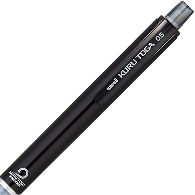 uni Kurutoga Mechanical Pencil Standard, 0.5mm, Black (M54501P.24)
