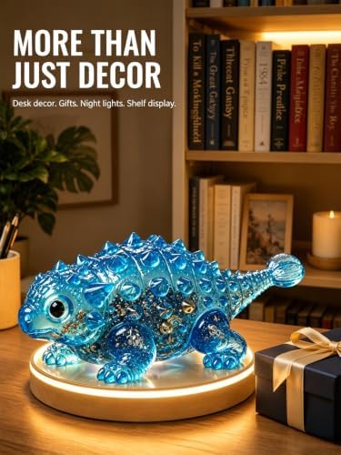 3D Armored Dinosaur Epoxy Resin Molds for Hand Craft Home Decor; Ankylosaurus Fun Animal Mold for DIY Plaster Taba Squishy Chocolate Soap Candle Dinosaur Theme Night Lights; Gift for Men Boys