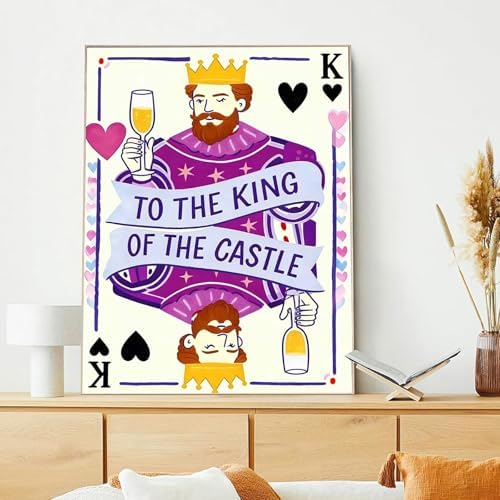 xcemhil King Paint by Numbers Kit for Adults Beginner, King Paint Acrylic Paint by Number Kits Suitable for Home Wall Art Decor Gifts 16x20 Inch