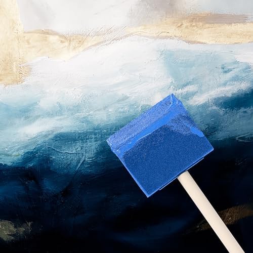 Bates 3-Inch Foam Paint Brushes, 24 Pack, Blue - for Painting and Staining