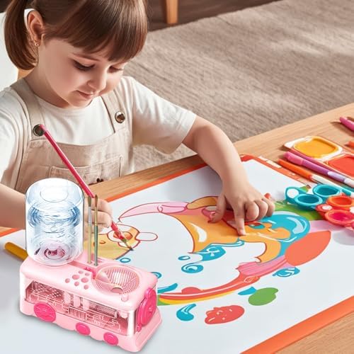 Upgraded Paint Brush Cleaner Tool,Brush Rinser Cup Painting Running Water Circulation Art Supplies for Acrylic,Watercolor and Water Based Creative Gift for Adult Artist Beginner and Painter