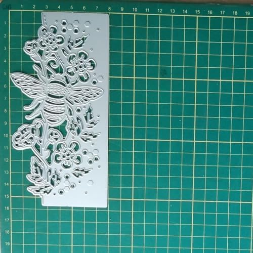 Scrapbooking Die-Cuts for Card Making, Christmas Metal Cutting Dies, Paper Craft Punch Template, Background Embossing Stencils, DIY Album Décor (Bee Lace-8x15.7cm)