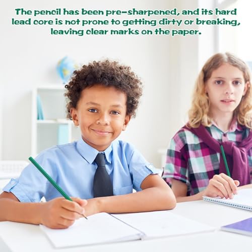 60 Pack Bulk Green Colored Pencils for Kids, Pre-sharpened Art Pencils Back to School Supplies Set, Drawing Sketching Pencils for Students, Teachers, Classroom