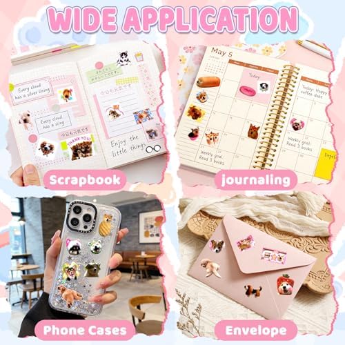 800+ Dog Sticker Book, Funny Dog Stickers for Journaling Scrapbook