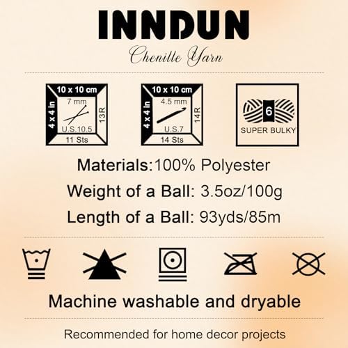 Soft Velvet Chenille Yarn for Crocheting, Super Bulky Yarn for Blankets